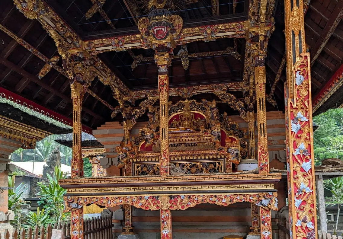 Carved shrine in the temple middle courtyard.