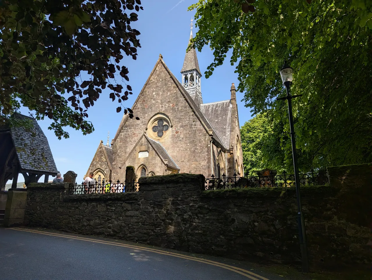 This church (in a kind of Ship of Theseus fashion) was built in the 6th century. There’s a Viking stone in the graveyard (not that interesting, so I’m using this photo for this anecdote). As we walked away, I said, “They really aren’t Viking anymore.” Chrissy: “what” Me: “Well, it’s better to say they Viked.” Chrissy: “…” Me: “That was a joke.” Her: “Noted.” I love her so much.