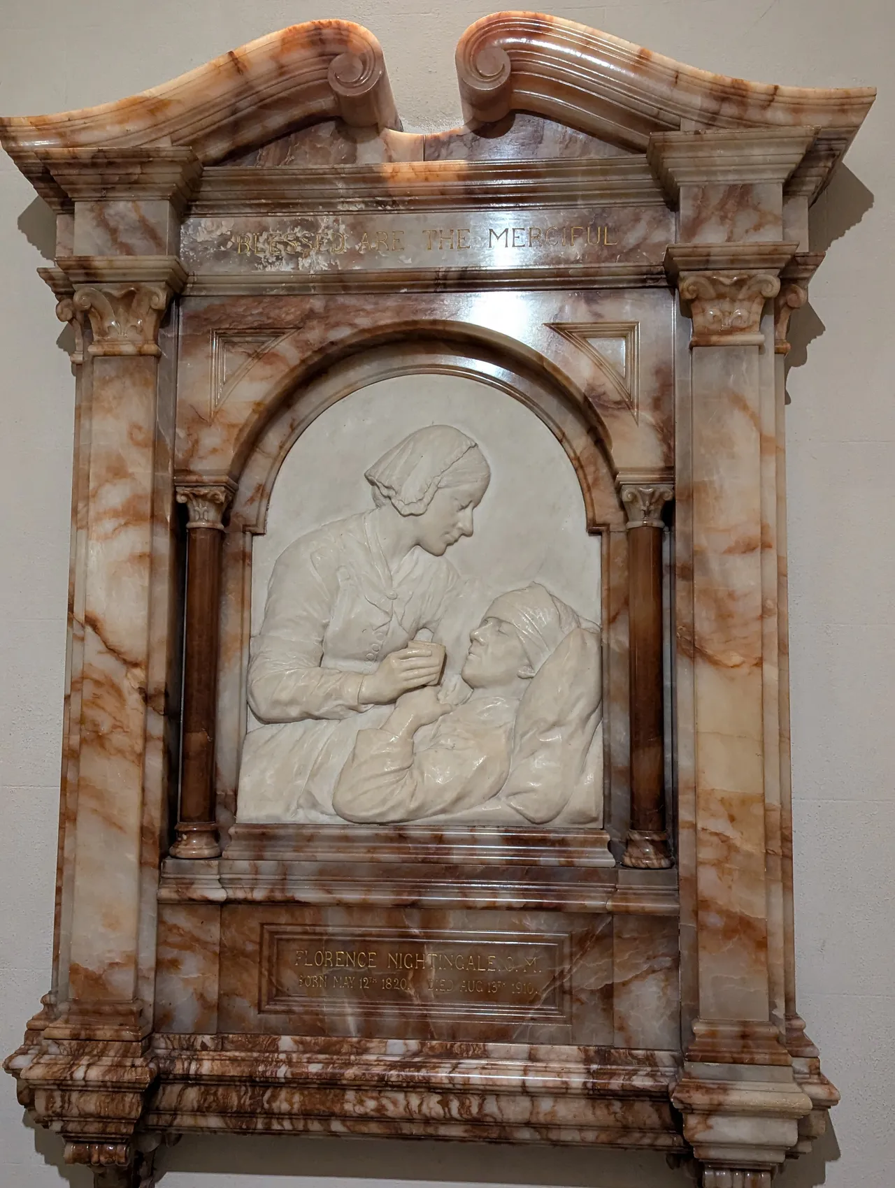 Okay, so this one isn’t a random mosaic or archway or dome or something, so I’ll show it too. A monument to Florence Nightingale. Who, in addition to being the inventor of the modern Nursing profession, was also an accomplished statistician, something I learned today.
