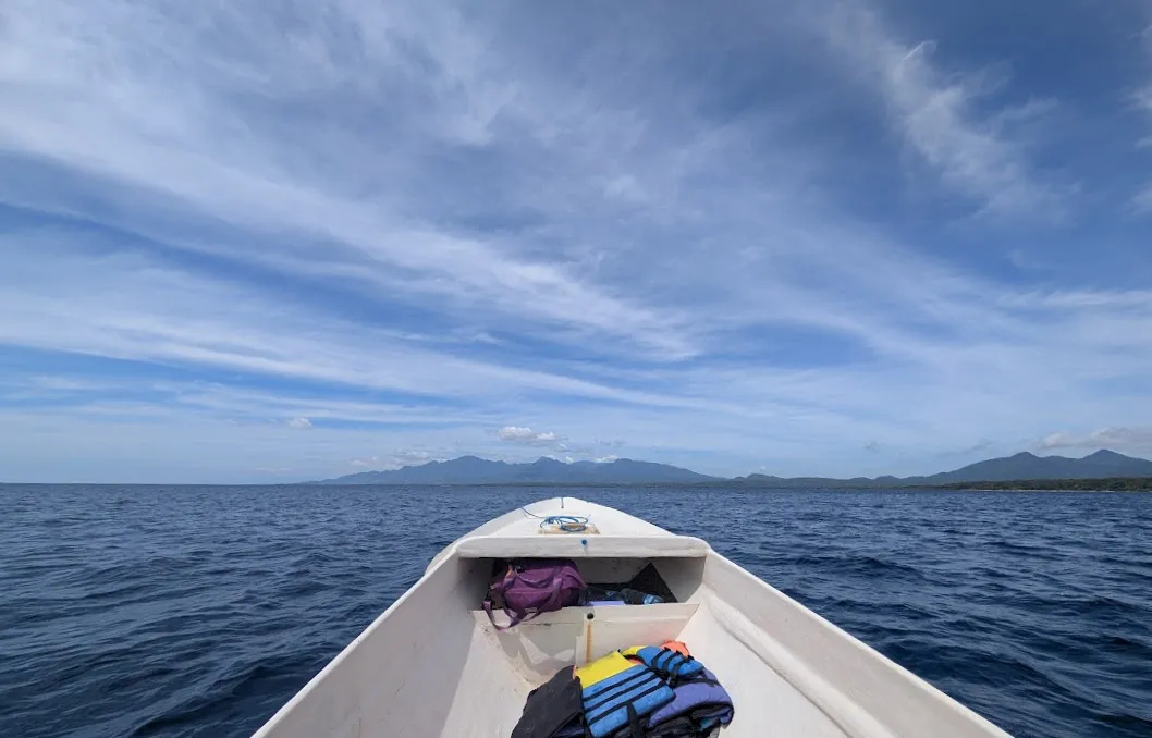 I get this weird feeling when driving on interstates and seeing signs for far-off places. Los Angeles, 585 miles, it says and my brain says, “let’s goooo!” Anyway I kind of get the same feelings on boats, with stuff on or just over the horizon. I want to see what’s out there.