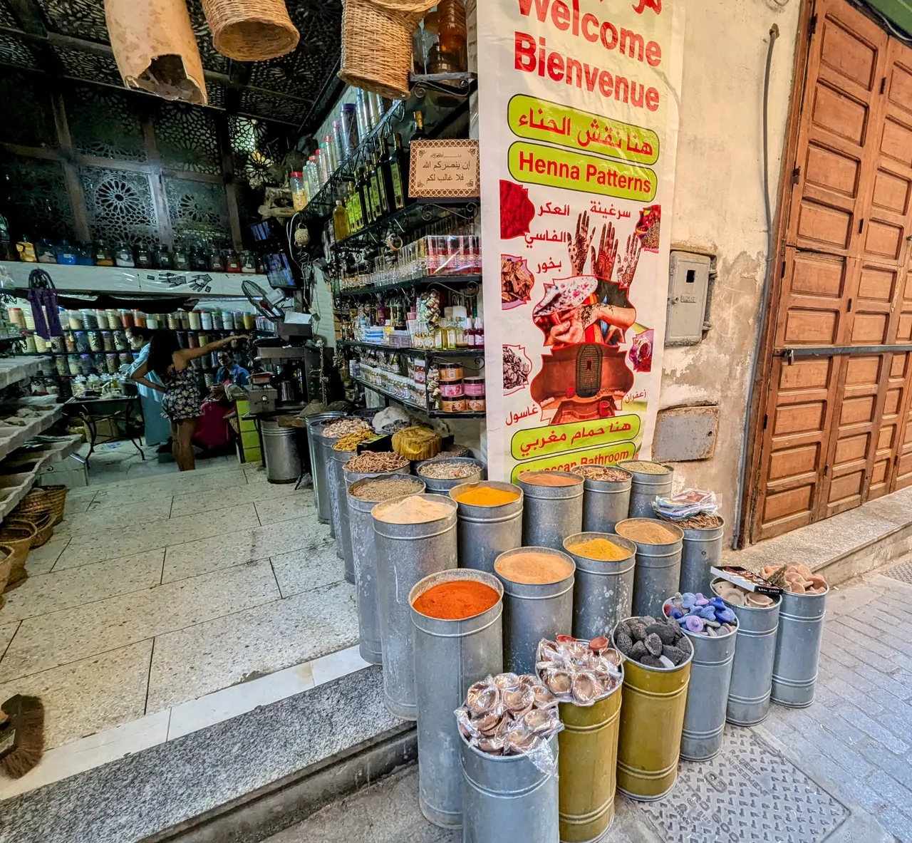 Bonus photo! This is a spice shop (an example spice shop, there were many, it’s not like this was the spice shop) that we passed on the way to the artisan co-op.