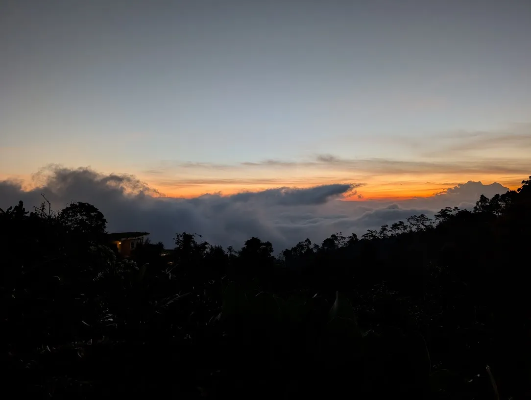Sunset from our balcony at Munduk Moding Plantation, Tuesday night. If the clouds were not there, we would see the sea. The Bali Sea to be exact. Later that night, we’d see the Southern Cross and a bunch of other lovely stars. But that was a few nights ago from this post.