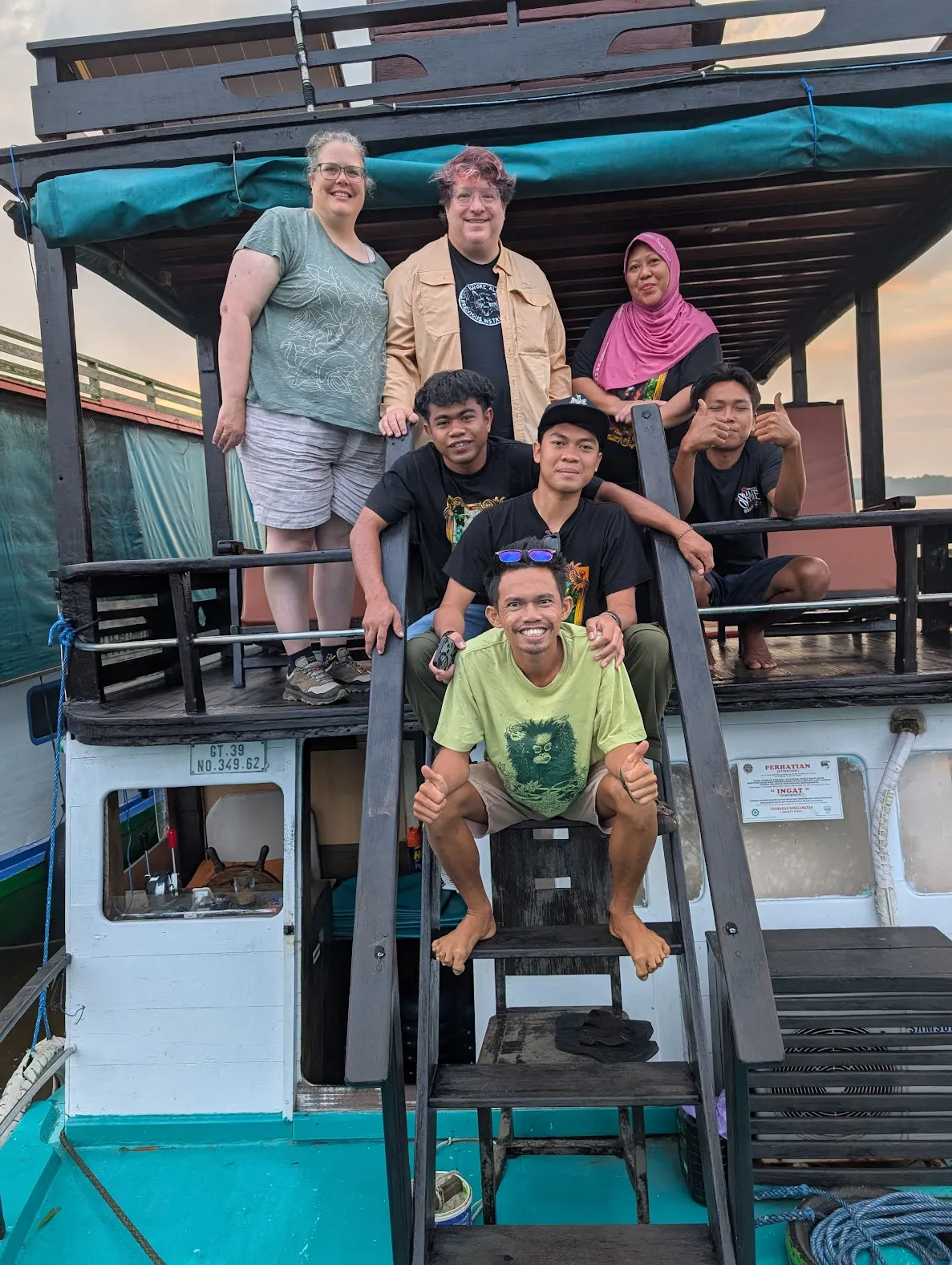 Us and the crew. That’s Chrissy, Eric, Tuti, then Jeman Bagus and Hatman, and Madin center bottom.