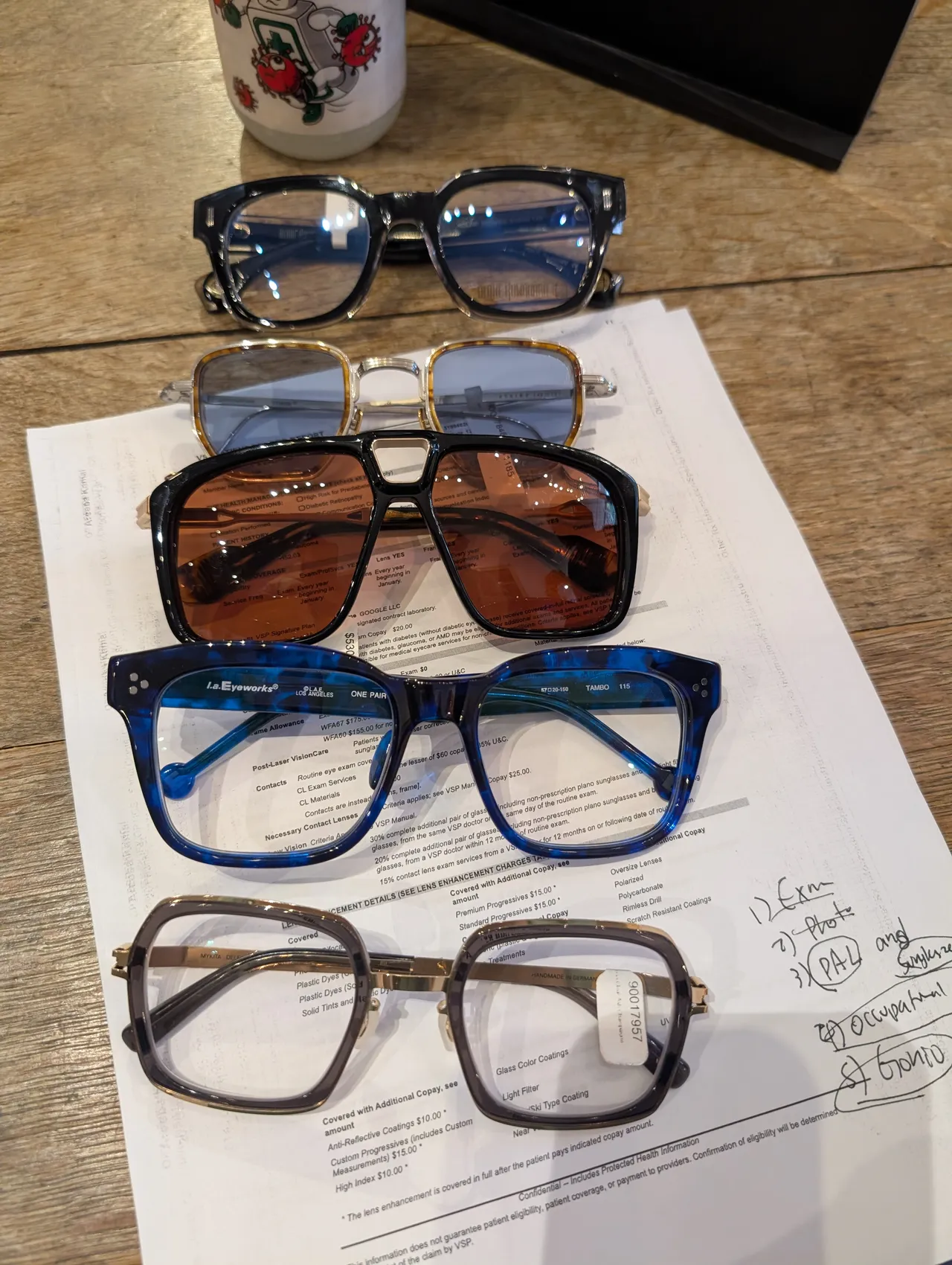 Picking glasses is surprisingly hard. The optician tells me how good I look, so that’s how good I feel in them. I end up with glasses, but did I get the ones I want? Not sure. Next time I’m going in with a specific list of needs.