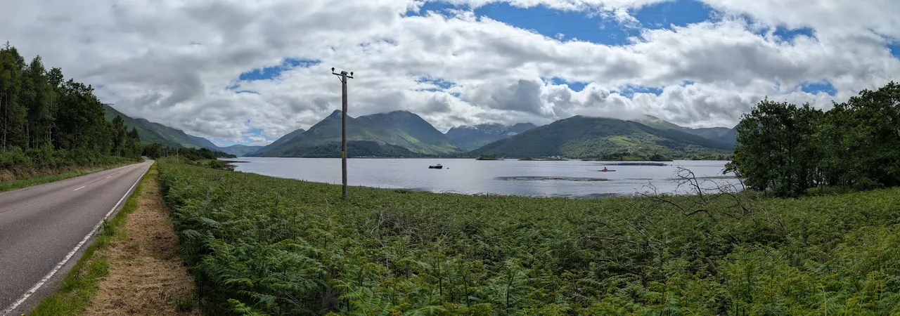 Loch Leven. This was a little detour we took - Chrissy asked “do you want the scenic route or the fast route?” and I said “scenic”. This was a good choice. Not a lot of traffic on this road, and some great views. Scotland is just absolutely full of vistas. Like in Iceland (which we visited before I started blogging, sorry) where I had to stop pulling the camper over to stare at every beautiful waterfall or else we’d get nowhere, Scotland driving requires me to not stop at every beautiful vista. Just some.